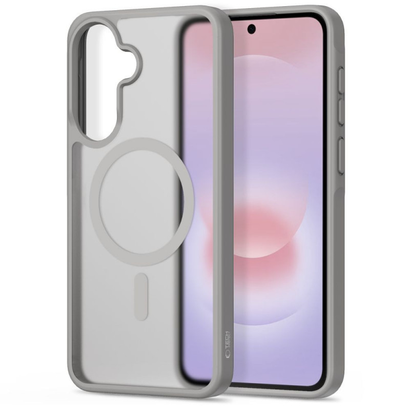Funda Tech-Protect Magmat MagSafe para Samsung Galaxy A57 5G, gris mate