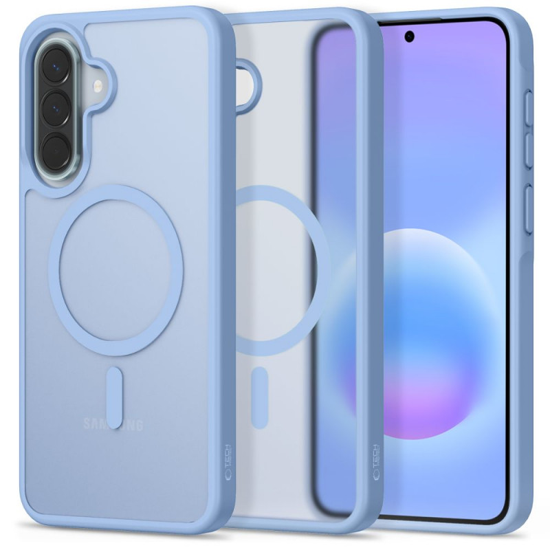 Funda Tech-Protect Magmat MagSafe para Samsung Galaxy A57 5G, azul hielo mate