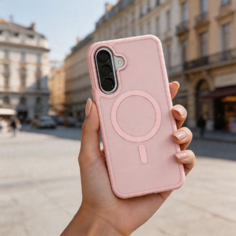 Funda Tech-Protect Magmat MagSafe para Samsung Galaxy A36 / A56 / A37 5G, rosa mate