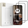 Protector de pantalla de cristal templado Tech-Protect Glass Fit+ para Motorola Moto G67 / G77, negro (2 uds.)