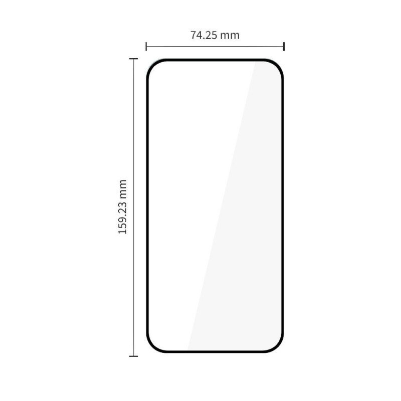 Protector de pantalla de cristal templado Tech-Protect Glass Fit+ para Motorola Moto G67 / G77, negro (2 uds.)