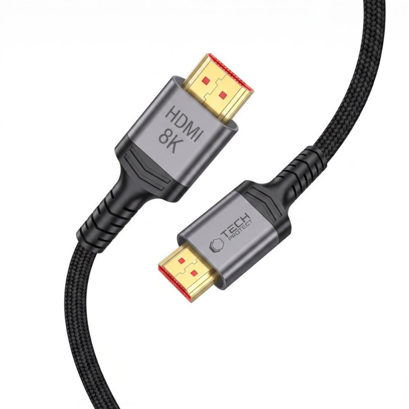 Cable HDMI 2.1 Tech-Protect UltraBoost THP5553, 4K 120Hz, 8K 60Hz, 100 cm, negro