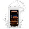 Funda flotante impermeable universal Tech-Protect UWC7 para smartphones de hasta 6,9 pulgadas, blanca