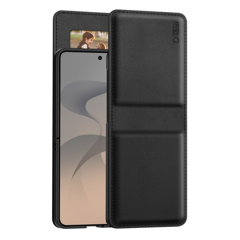 Funda cartera Tech-Protect para Samsung Galaxy Z Flip 8, negra