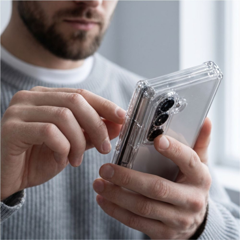 Funda híbrida Tech-Protect FlexAir para Samsung Galaxy Z Fold 8 Ultra, transparente