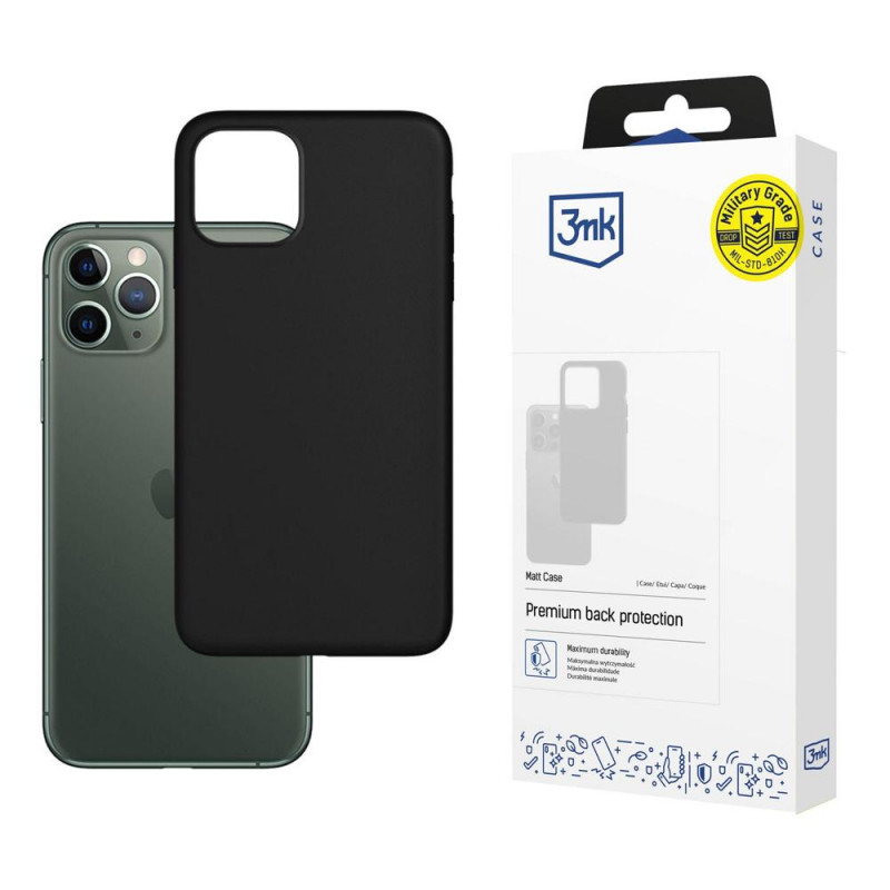 Funda para smartphone 3MK Matt Case Apple iPhone 12/12 Pro, negra