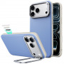 Funda ESR Leather Kickstand MagSafe para Apple iPhone 17 Pro Max / 18 Pro Max, azul claro