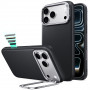 Funda ESR Leather Kickstand MagSafe para Apple iPhone 17 Pro Max / 18 Pro Max, negra