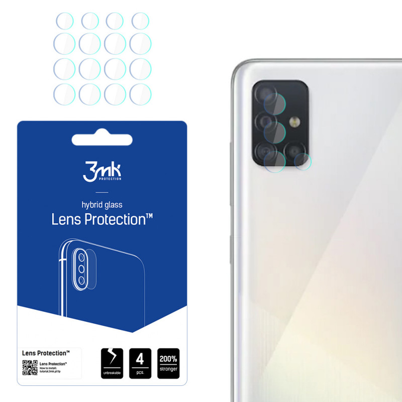 Protector de lentes de cámara 3MK Lens Protection para Samsung Galaxy A52/A52s (4 uds.), 3MK1444