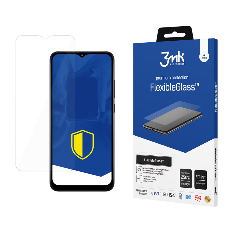 Protector de pantalla de cristal híbrido 3MK FlexibleGlass para Samsung Galaxy A02s, 3MK1397