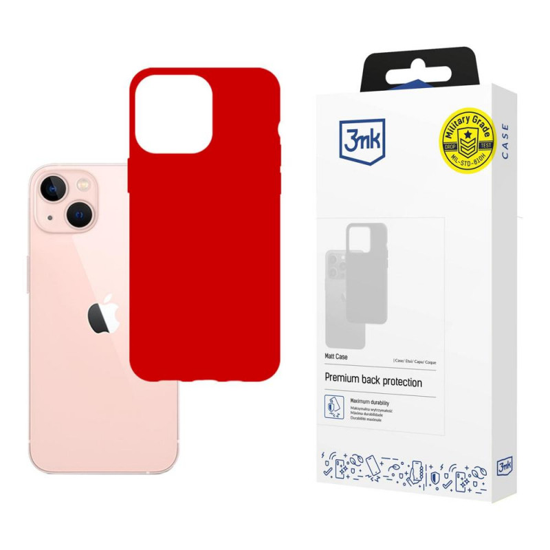 Funda 3MK Matt Case 3MK4038 para Apple iPhone 14 Plus / 15 Plus, roja