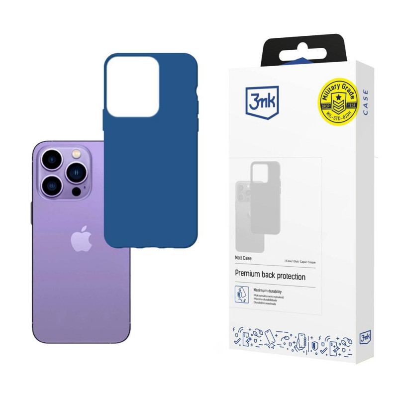 Funda 3MK Matt Case para Apple iPhone 14 Pro Max, azul