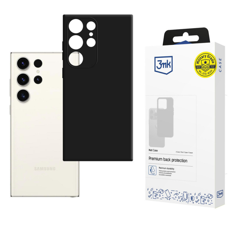Funda 3MK Matt Case para Samsung Galaxy S23 Ultra, negra