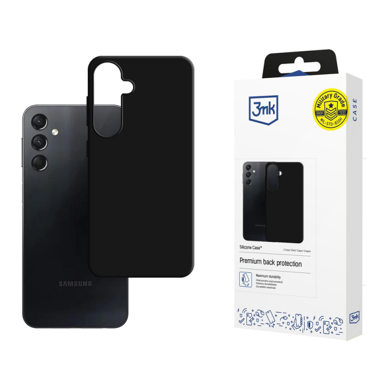 Funda de silicona 3MK para Samsung Galaxy A24 4G, negra