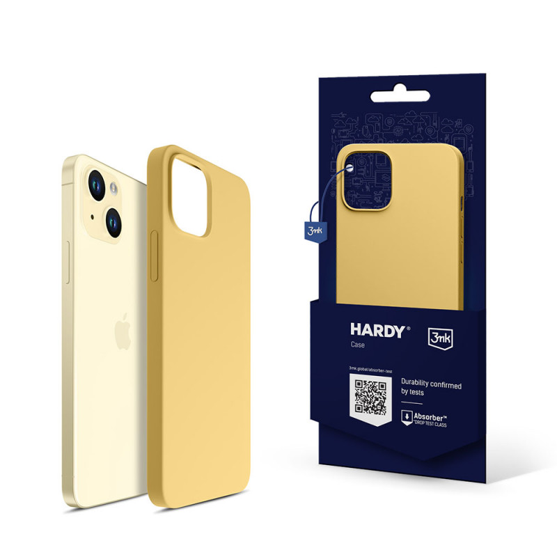 Funda 3MK Hardy Case 3MK5366 MagSafe para Apple iPhone 15 Plus / 14 Plus, amarilla