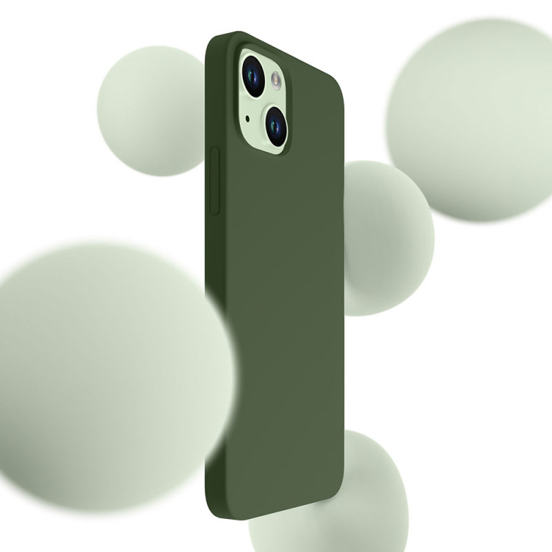Funda 3MK Hardy Case MagSafe para Apple iPhone 15 Plus / 14 Plus, verde alpino