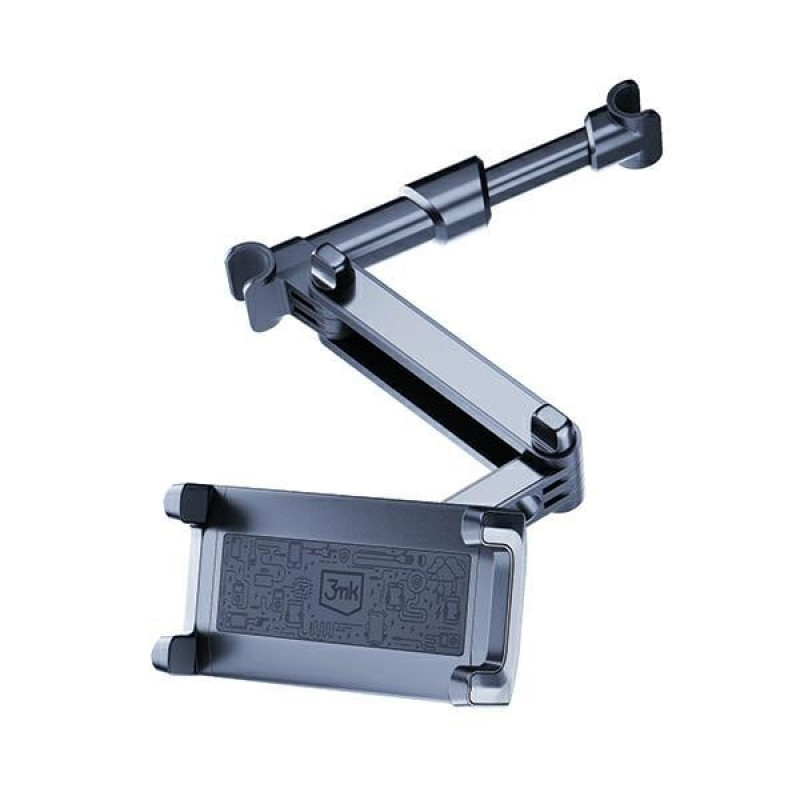 Soporte de coche para reposacabezas 3MK Single Headrest Holder para teléfonos y tablets 4.7"-12.9", negro