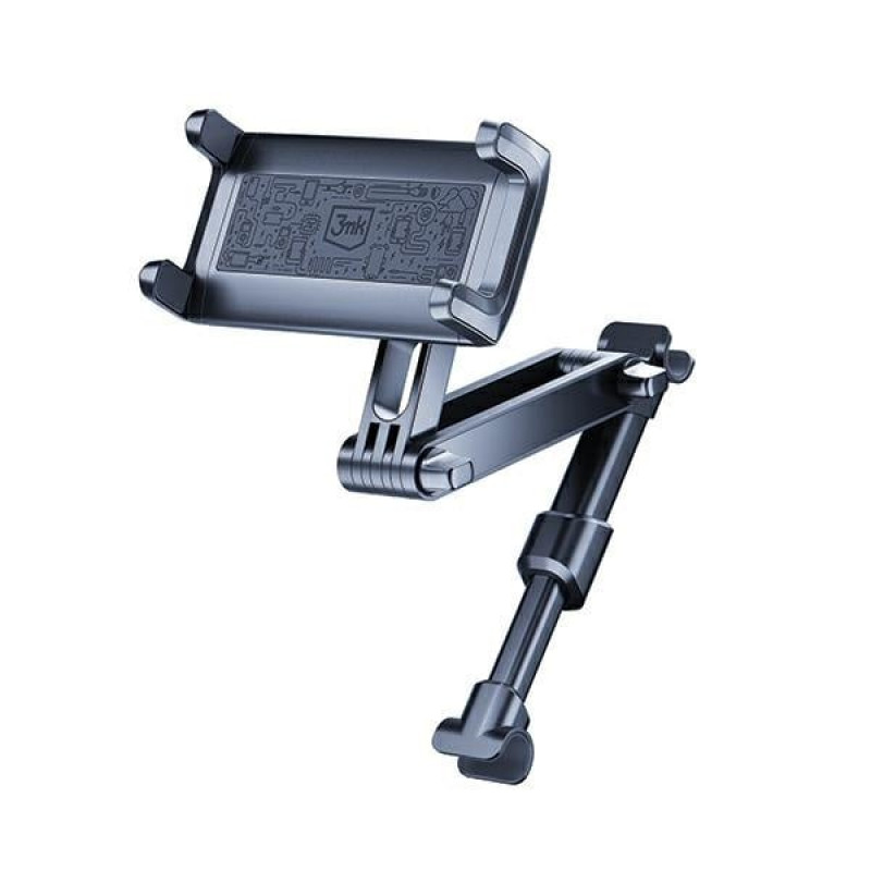 Soporte de coche para reposacabezas 3MK Single Headrest Holder para teléfonos y tablets 4.7"-12.9", negro