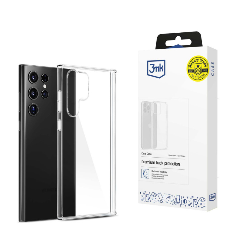 Funda transparente 3MK Clear Case para Samsung Galaxy S24 Ultra
