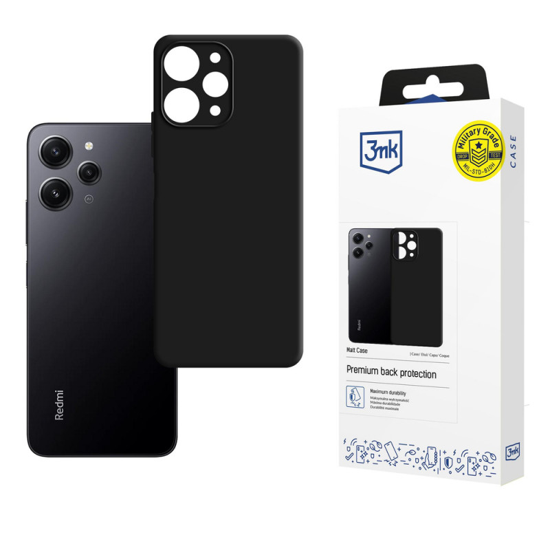 Funda 3MK Matt Case para Xiaomi Redmi 12, negra