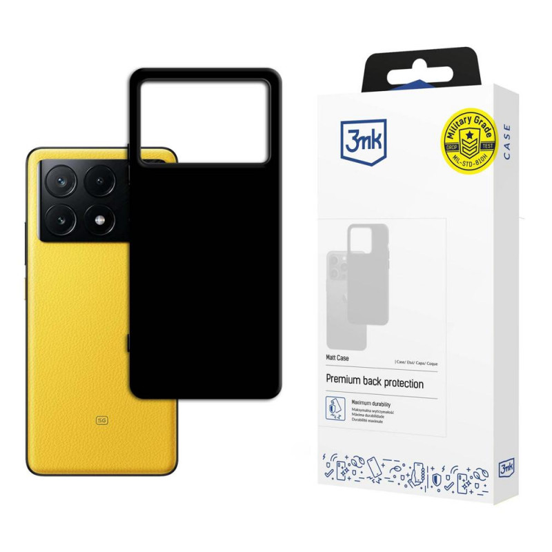 Funda 3MK Matt Case para POCO X6 Pro 5G, negra