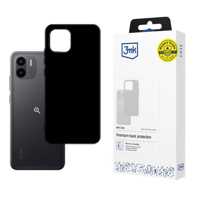 Funda 3MK Matt para Xiaomi Redmi A2, negra