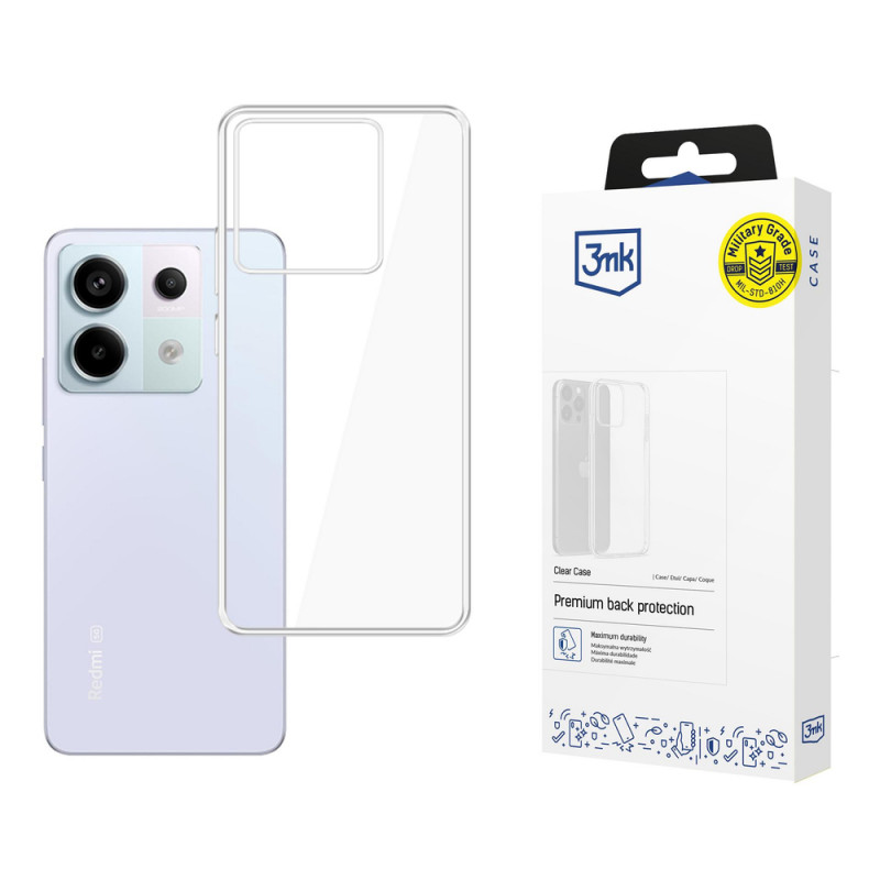 Funda transparente 3MK Clear Case para Xiaomi Redmi Note 13 Pro 5G, transparente