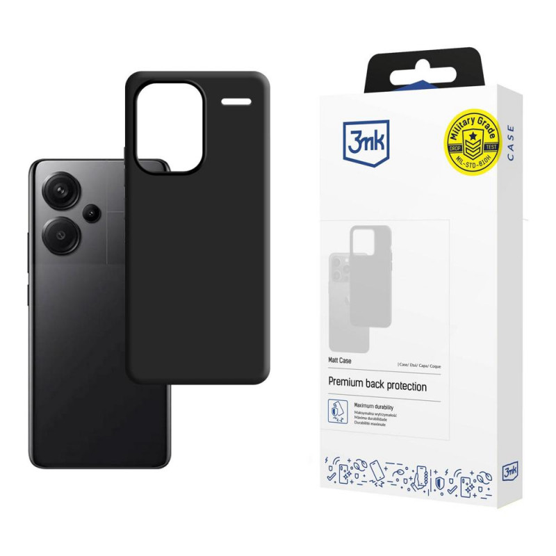 Funda 3MK Matt Case para Redmi Note 13 Pro+ 5G, negra