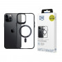 Funda 3MK Satin Armor MagCase con MagSafe para Apple iPhone 12 Pro Max, transparente con marco negro