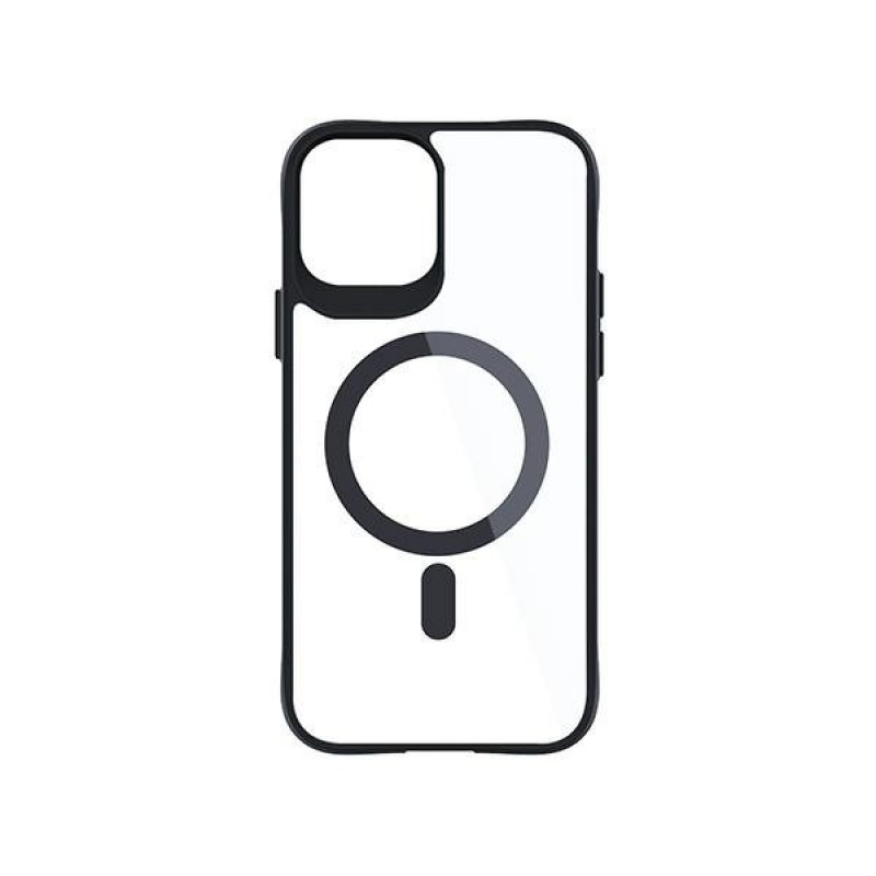 Funda 3MK Satin Armor MagCase con MagSafe para Apple iPhone 12 Pro Max, transparente con marco negro