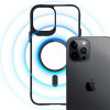 Funda 3MK Satin Armor MagCase con MagSafe para Apple iPhone 12 Pro Max, transparente con marco negro