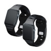 Correa de reloj de silicona 3mk para Apple Watch 38/40/41 mm, negra