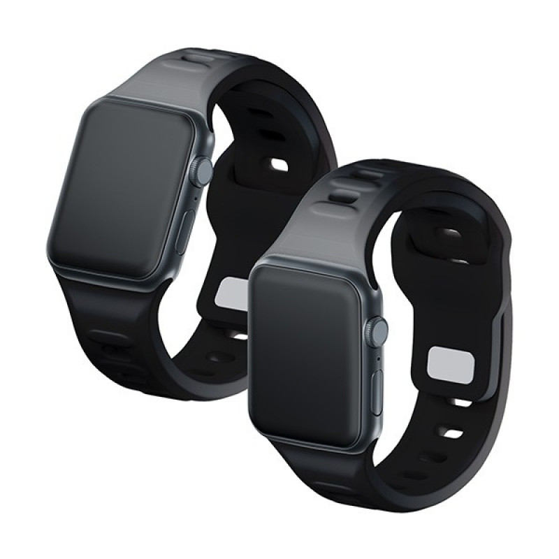 Correa de reloj de silicona 3mk para Apple Watch 38/40/41 mm, negra