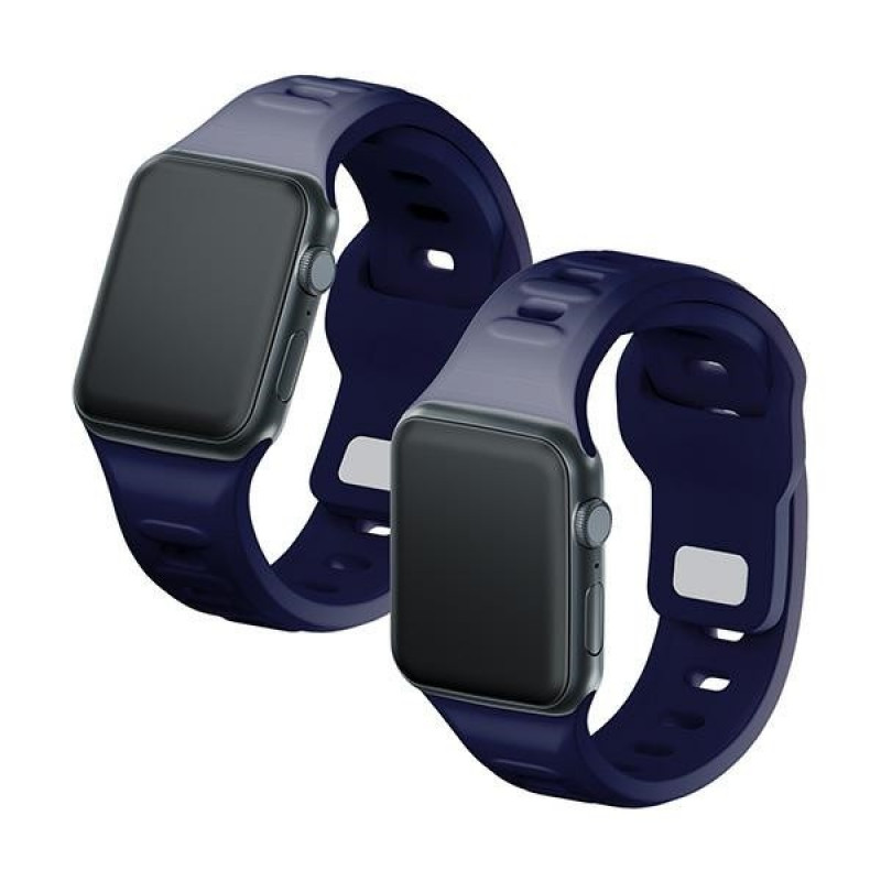 Correa de silicona 3mk para Apple Watch 38/40/41 mm, azul océano
