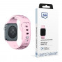 Correa de reloj de silicona 3mk para Apple Watch 38/40/41 mm, rosa empolvado