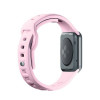 Correa de reloj de silicona 3mk para Apple Watch 38/40/41 mm, rosa empolvado