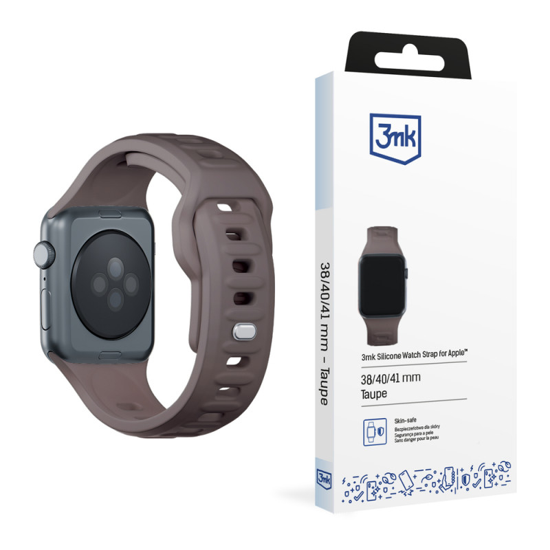 Correa de reloj de silicona 3mk para Apple Watch 38/40/41 mm, topo