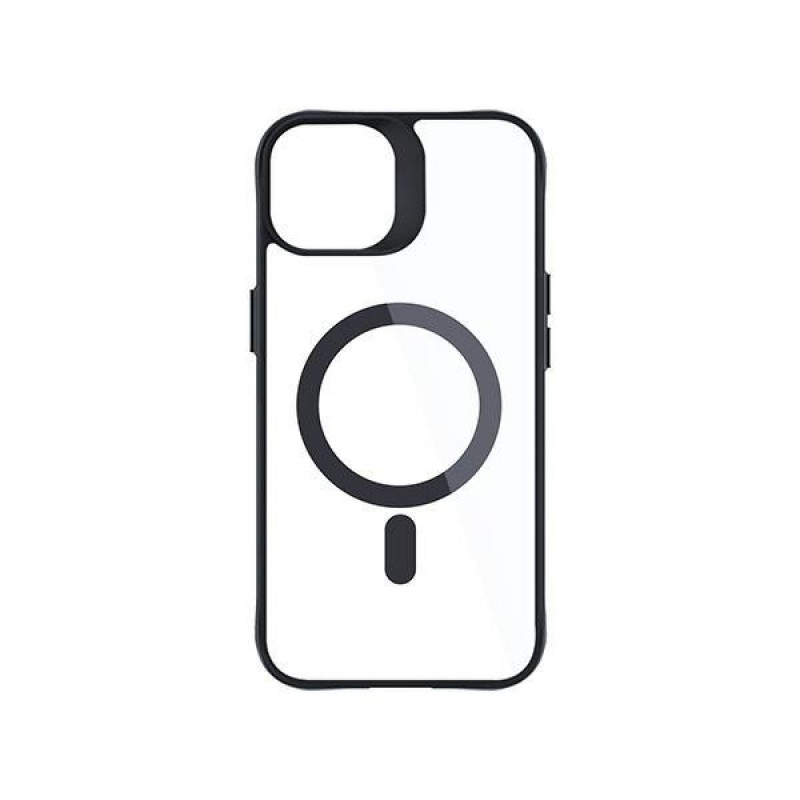 Funda 3MK Satin Armor MagCase con MagSafe para Apple iPhone 15, transparente con marco negro