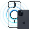 Funda 3MK Satin Armor MagCase con MagSafe para Apple iPhone 15, transparente con marco negro