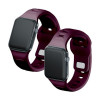 Correa de silicona 3mk para Apple Watch 42/44/45/49 mm, mora / burdeos