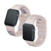 Correa de reloj de silicona 3mk para Apple Watch 42/44/45/49 mm, rosa beige / latte