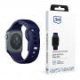 Correa de reloj de silicona 3mk para Apple Watch 42/44/45/49 mm, azul océano