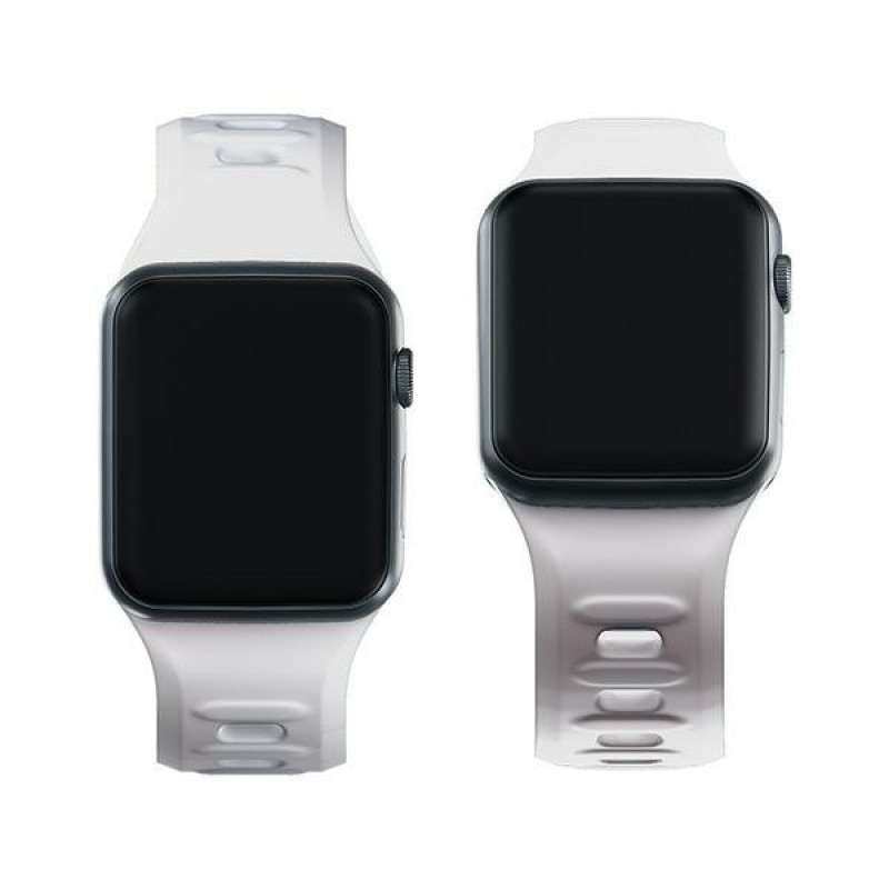 Correa de silicona 3MK para Apple Watch 4/5/6/7/8/9/SE/Ultra, 42/44/45/49 mm, blanca