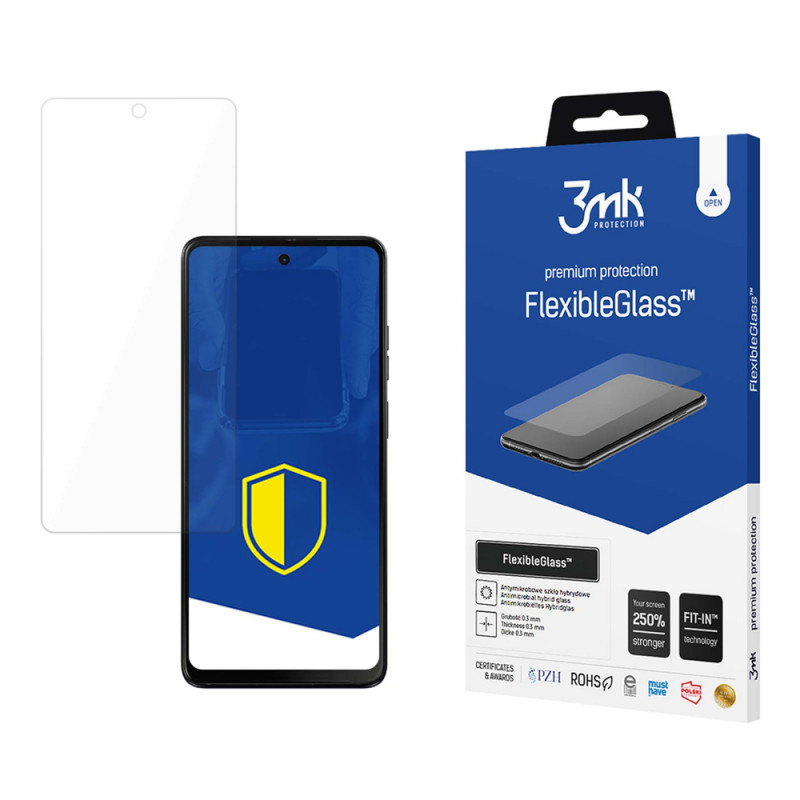 Protector de pantalla de cristal híbrido 3MK FlexibleGlass para Motorola Moto G34 5G