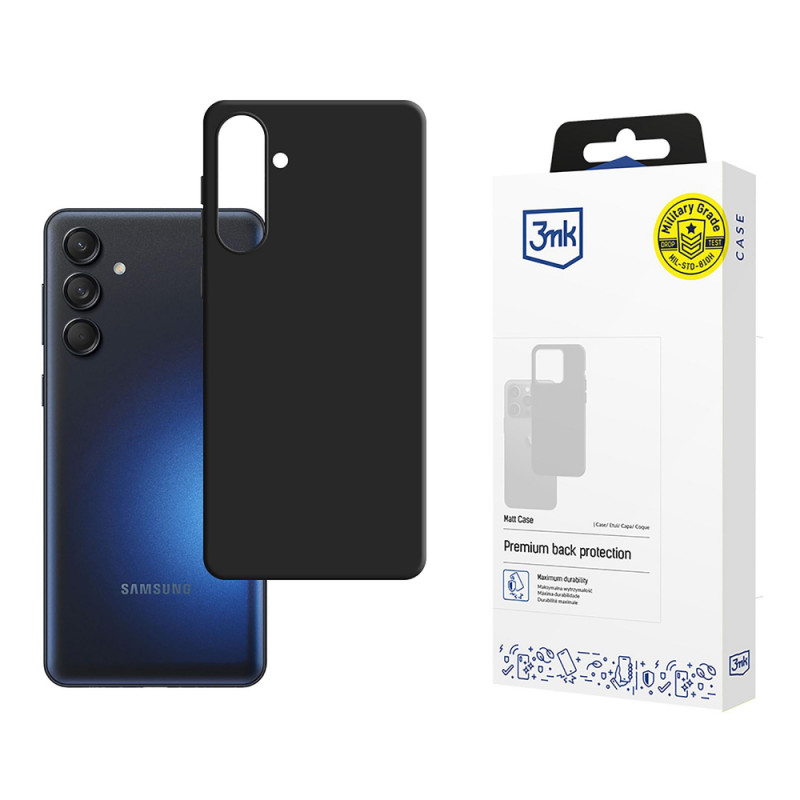 Funda 3MK Matt Case para Samsung Galaxy M55 5G, negra