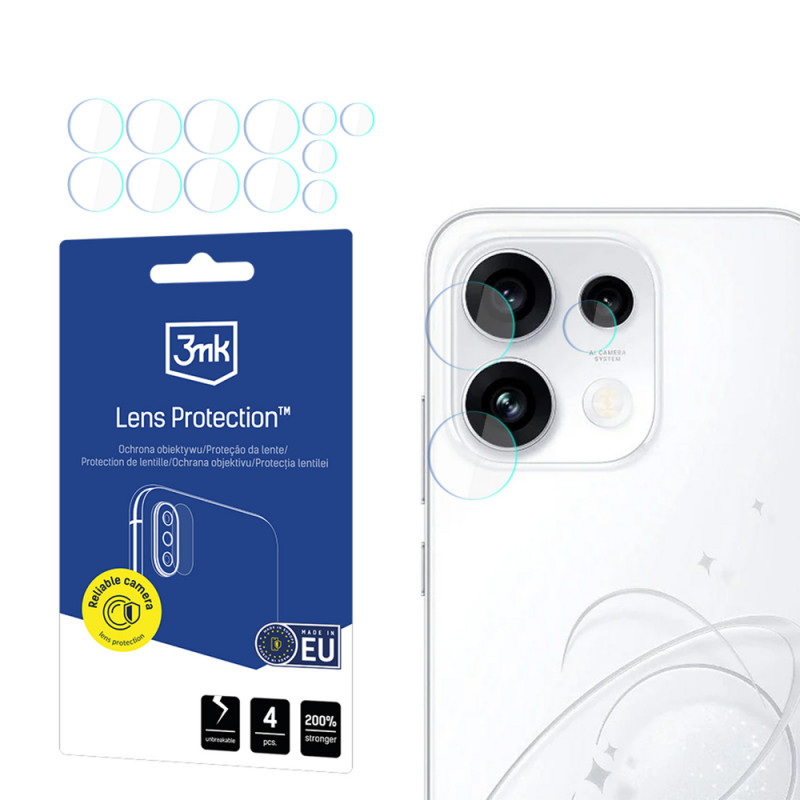Protector de lente de cámara 3MK Lens Protection para Oppo Reno 16 F / Reno 16 FS (CPH2859) (4 uds.)