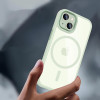 Funda Tech-Protect MagMat MagSafe para Apple iPhone 15, verde/transparente