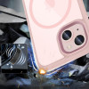 Funda Tech-Protect MagMat MagSafe para Apple iPhone 15, rosa/transparente