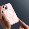 Funda Tech-Protect MagMat MagSafe para Apple iPhone 15, rosa/transparente