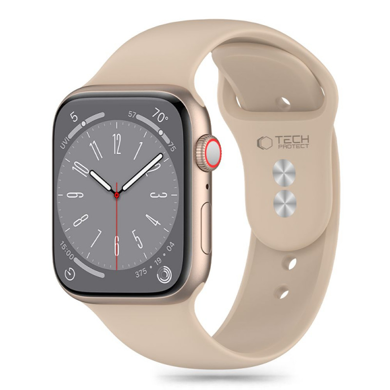 Correa de silicona Tech-Protect para Apple Watch 4/5/6/7/8/9/SE/Ultra 1/2 (42/44/45/49 mm), nogal